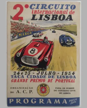 1954 Portugal Grand Prix in Lisboa program