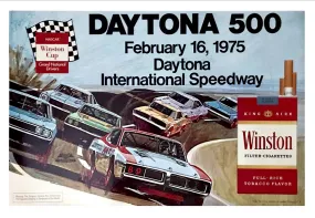 1975 Daytona 500 Original Event Poster