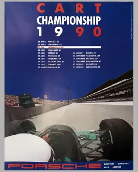 1990 CART Championship Schedule Porsche Factory Poster