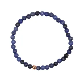 4mm Dumortierite Beaded Bracelet