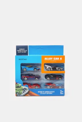 Assorted Alloy Toy Cars Set (Pack of 6)