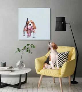 Best Friend - Beagle And Bunny Canvas Wall Art