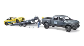 Bruder 02504 RAM 2500 Power Wagon and BRUDER Roadster Racing Team