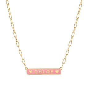 Custom Enamel ID Necklace