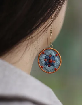 DIY Embroidery Earrings Gift (Including DIY materials)