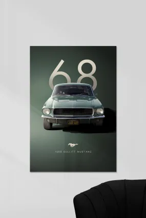 FORD MUSTANG BULLITT | VINTAGE CAR #1 | CAR POSTERS