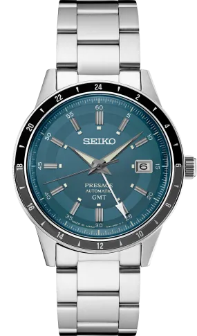 Seiko Presage Style ’60s GMT Warm Blue-Gray dial