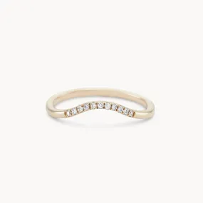 wave eternity ring - 14k yellow gold, white diamond