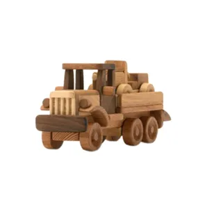 Wooden Tow Truck With Car - Alvara